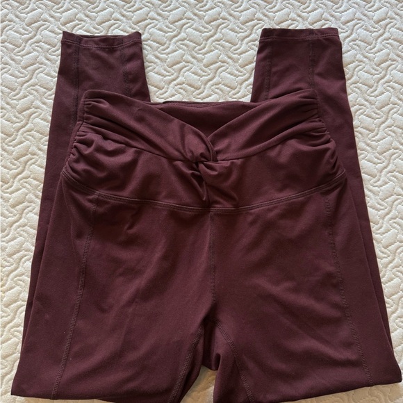 Free People Movement maroon High-Waisted Leggings - Picture 2 of 3